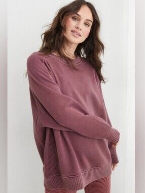 Aerie Offline Down To Earth Crewneck Sweatshirt Size Small